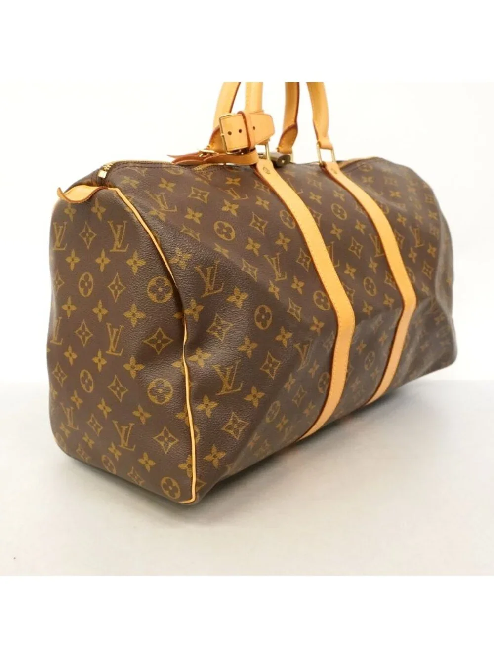 Louis Vuitton Boston Bag Monogram Keepall 45 Brown